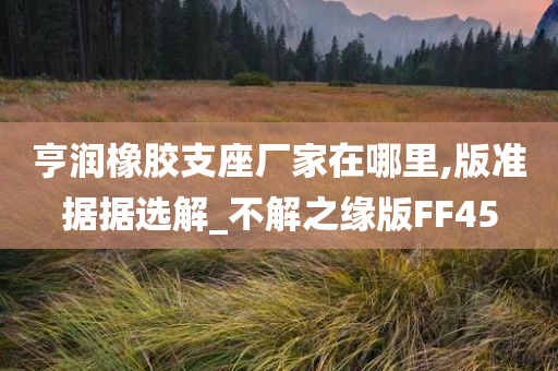 亨润橡胶支座厂家在哪里,版准据据选解_不解之缘版FF45