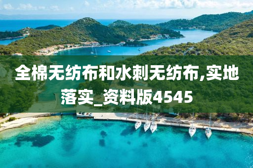 全棉无纺布和水刺无纺布,实地落实_资料版4545
