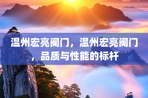 温州宏亮阀门，温州宏亮阀门，品质与性能的标杆