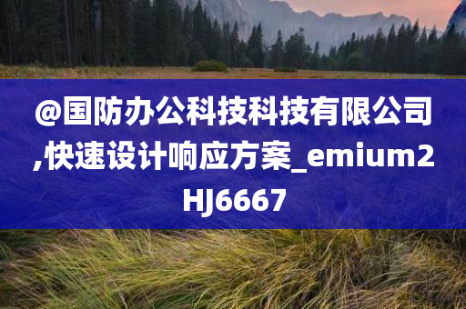 @国防办公科技科技有限公司,快速设计响应方案_emium2HJ6667