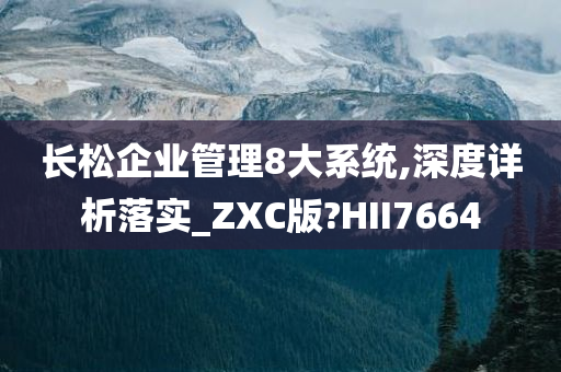 长松企业管理8大系统,深度详析落实_ZXC版?HII7664
