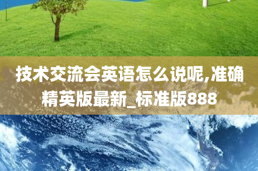技术交流会英语怎么说呢,准确精英版最新_标准版888