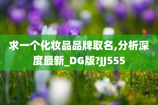 求一个化妆品品牌取名,分析深度最新_DG版?JJ555