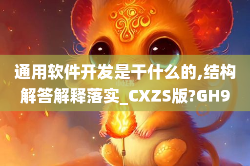 通用软件开发是干什么的,结构解答解释落实_CXZS版?GH9