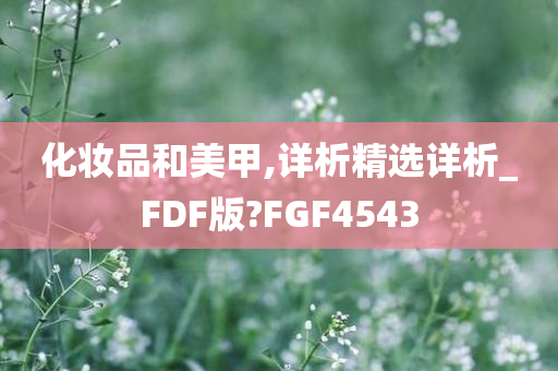 化妆品和美甲,详析精选详析_FDF版?FGF4543