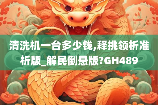 清洗机一台多少钱,释挑领析准析版_解民倒悬版?GH489