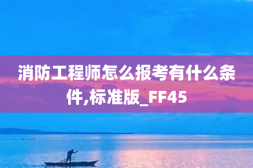 消防工程师怎么报考有什么条件,标准版_FF45
