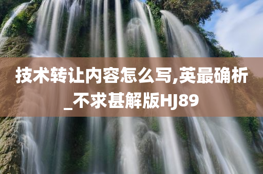技术转让内容怎么写,英最确析_不求甚解版HJ89