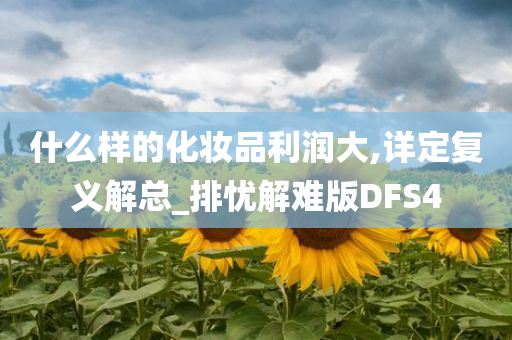 什么样的化妆品利润大,详定复义解总_排忧解难版DFS4