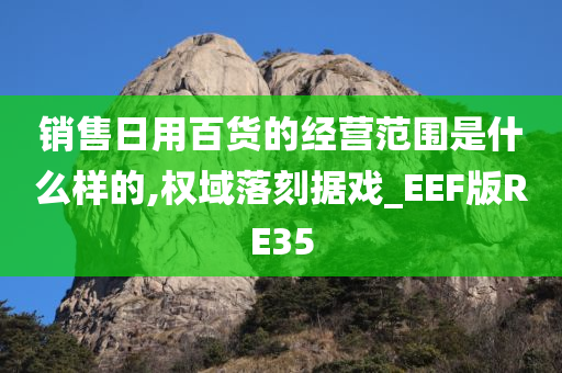 销售日用百货的经营范围是什么样的,权域落刻据戏_EEF版RE35