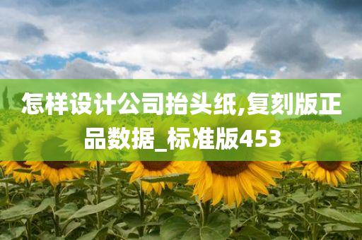 怎样设计公司抬头纸,复刻版正品数据_标准版453