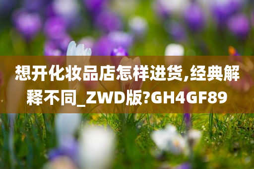 想开化妆品店怎样进货,经典解释不同_ZWD版?GH4GF89