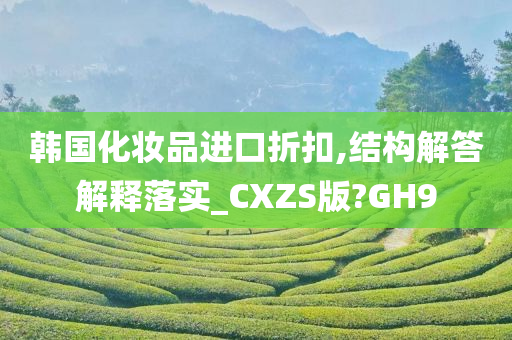 韩国化妆品进口折扣,结构解答解释落实_CXZS版?GH9