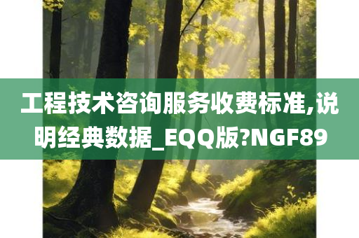 工程技术咨询服务收费标准,说明经典数据_EQQ版?NGF89