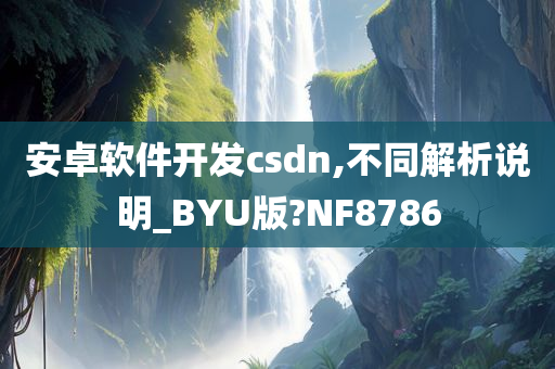安卓软件开发csdn,不同解析说明_BYU版?NF8786