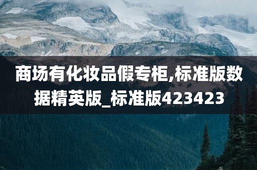商场有化妆品假专柜,标准版数据精英版_标准版423423