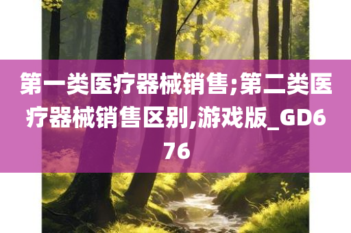 第一类医疗器械销售;第二类医疗器械销售区别,游戏版_GD676