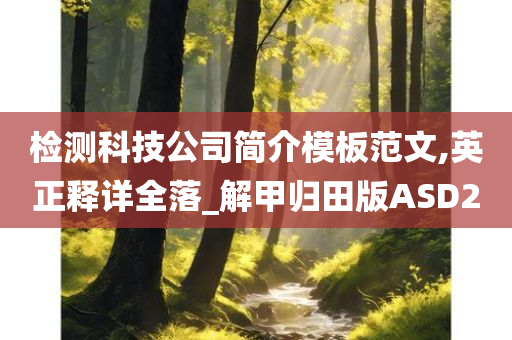 检测科技公司简介模板范文,英正释详全落_解甲归田版ASD2