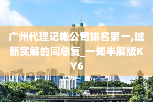 广州代理记帐公司排名第一,域新实解的同总复_一知半解版KY6