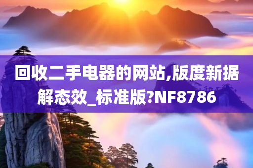 回收二手电器的网站,版度新据解态效_标准版?NF8786今晚必出三肖2025_2025新澳门精准免费提供·精确判断