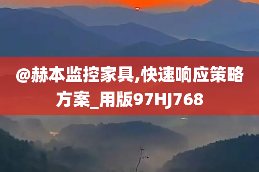@赫本监控家具,快速响应策略方案_用版97HJ768