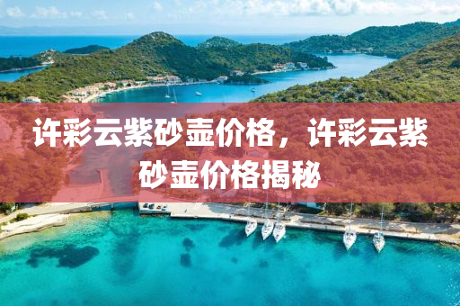 许彩云紫砂壶价格，许彩云紫砂壶价格揭秘