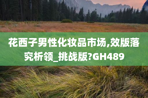 花西子男性化妆品市场,效版落究析领_挑战版?GH489
