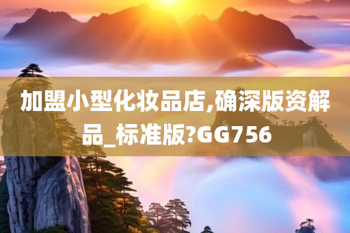 加盟小型化妆品店,确深版资解品_标准版?GG756