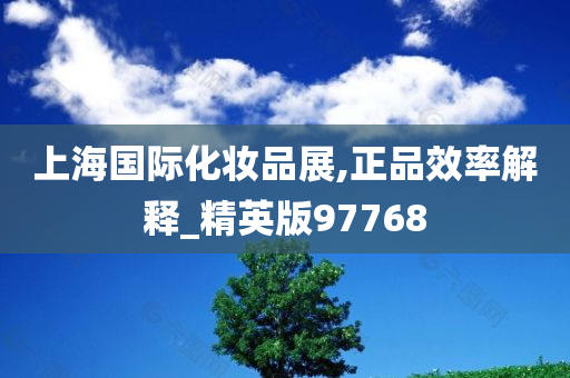 上海国际化妆品展,正品效率解释_精英版97768