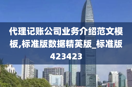 代理记账公司业务介绍范文模板,标准版数据精英版_标准版423423