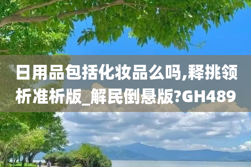 日用品包括化妆品么吗,释挑领析准析版_解民倒悬版?GH489
