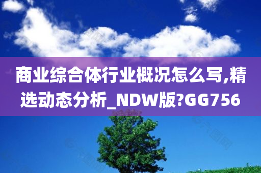 商业综合体行业概况怎么写,精选动态分析_NDW版?GG756