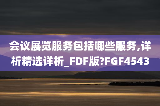 会议展览服务包括哪些服务,详析精选详析_FDF版?FGF4543