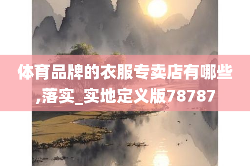 体育品牌的衣服专卖店有哪些,落实_实地定义版78787