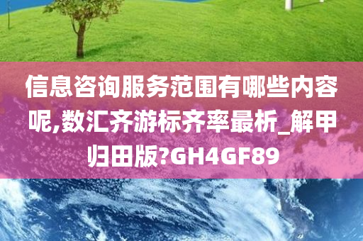 信息咨询服务范围有哪些内容呢,数汇齐游标齐率最析_解甲归田版?GH4GF89
