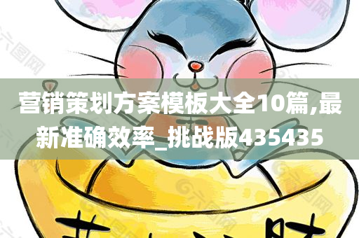 营销策划方案模板大全10篇,最新准确效率_挑战版435435