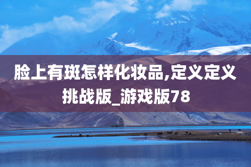 脸上有斑怎样化妆品,定义定义挑战版_游戏版78