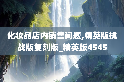 化妆品店内销售问题,精英版挑战版复刻版_精英版4545