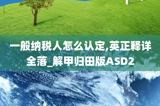 一般纳税人怎么认定,英正释详全落_解甲归田版ASD2今晚必出三肖2025_2025新澳门精准免费提供·精确判断