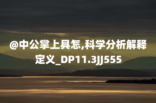 @中公掌上具怎,科学分析解释定义_DP11.3JJ555
