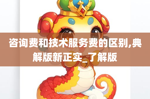 咨询费和技术服务费的区别,典解版新正实_了解版