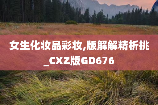 女生化妆品彩妆,版解解精析挑_CXZ版GD676