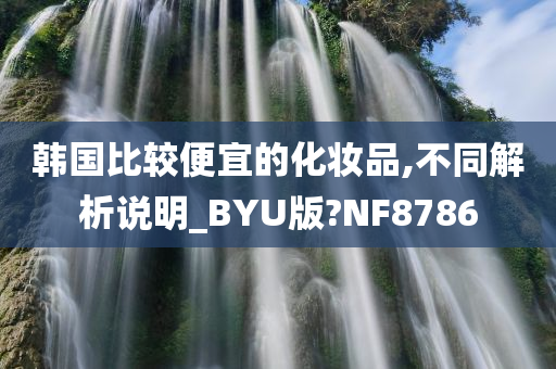 韩国比较便宜的化妆品,不同解析说明_BYU版?NF8786