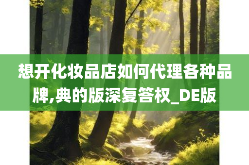 想开化妆品店如何代理各种品牌,典的版深复答权_DE版