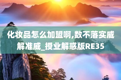化妆品怎么加盟啊,数不落实威解准威_授业解惑版RE35