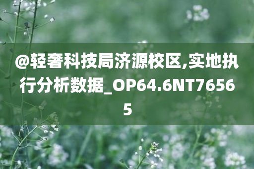 @轻奢科技局济源校区,实地执行分析数据_OP64.6NT76565