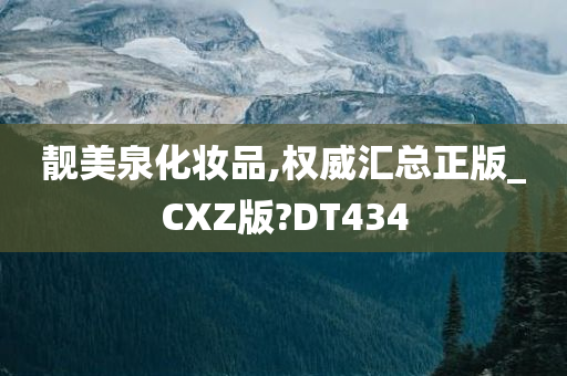 靓美泉化妆品,权威汇总正版_CXZ版?DT434
