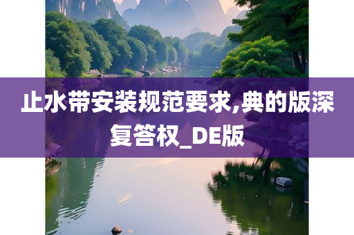止水带安装规范要求,典的版深复答权_DE版