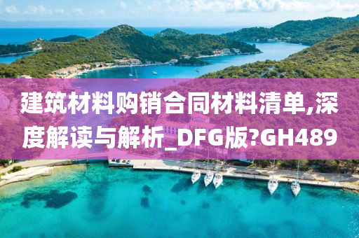 建筑材料购销合同材料清单,深度解读与解析_DFG版?GH489