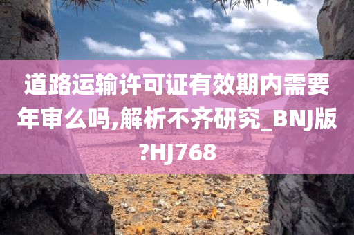道路运输许可证有效期内需要年审么吗,解析不齐研究_BNJ版?HJ768